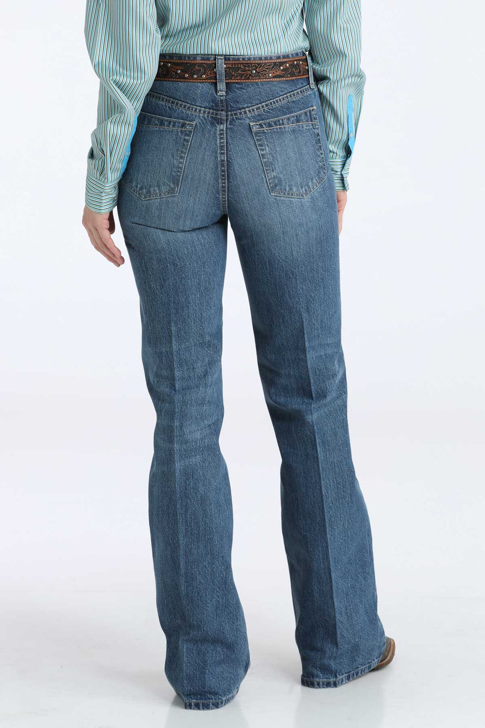 Cinch Women's Tatum High Rise Medium Stone Trouser Jeans