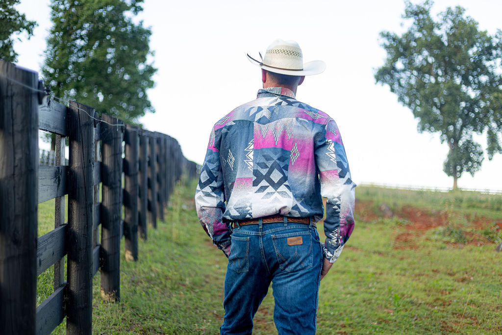 Wrangler® Vintage Inspired Long Sleeve Shirt - Classic Fit - Multi - 112381999 Shirt Long Sleeve Men's Shirt Snap Shirt Wrangler Wrangler