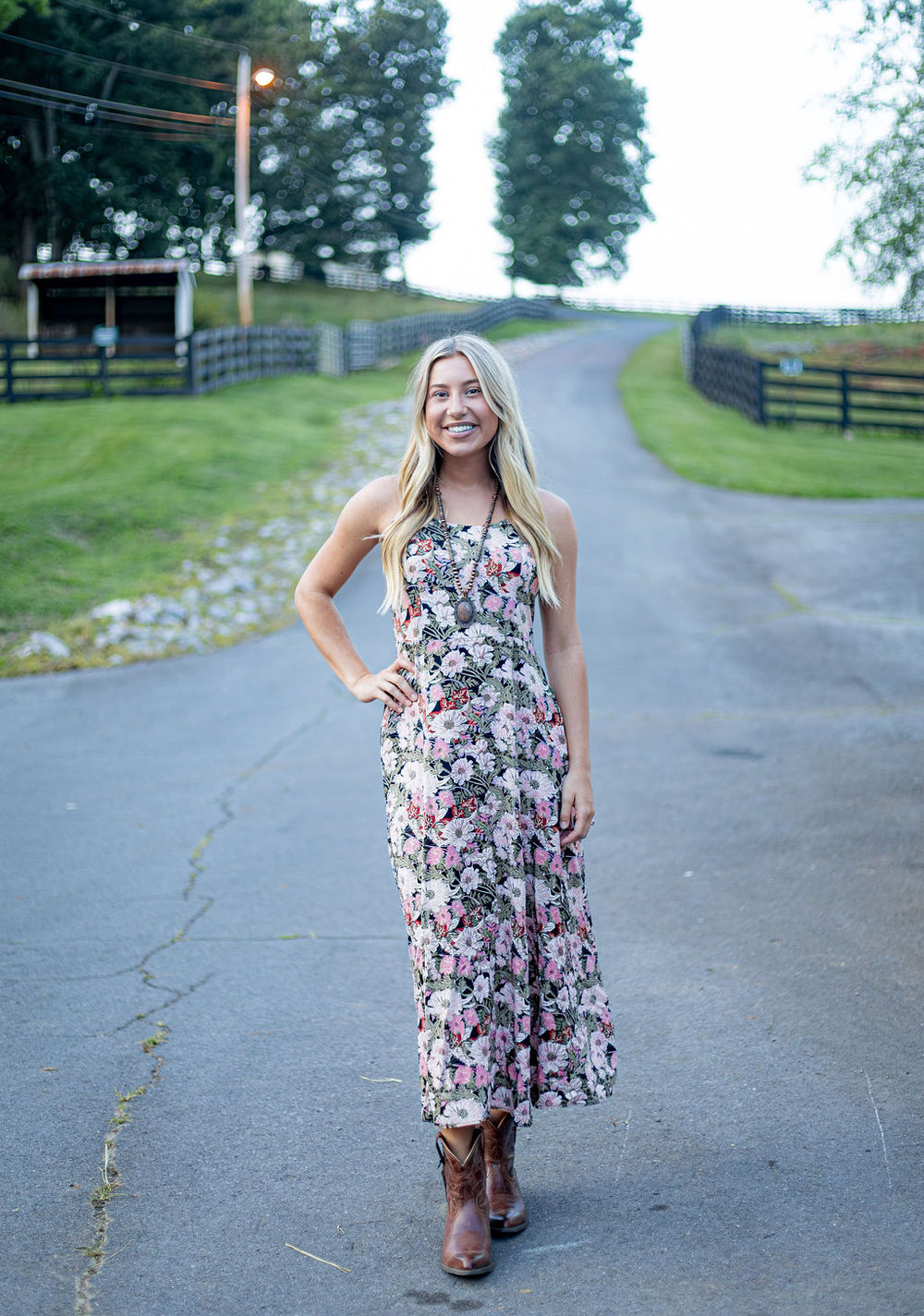 Wrangler Retro® Americana Maxi Dress - Pink - 112382615 Dress dress Men's Sleeveless Women's Women’s Clothing Wrangler Wrangler