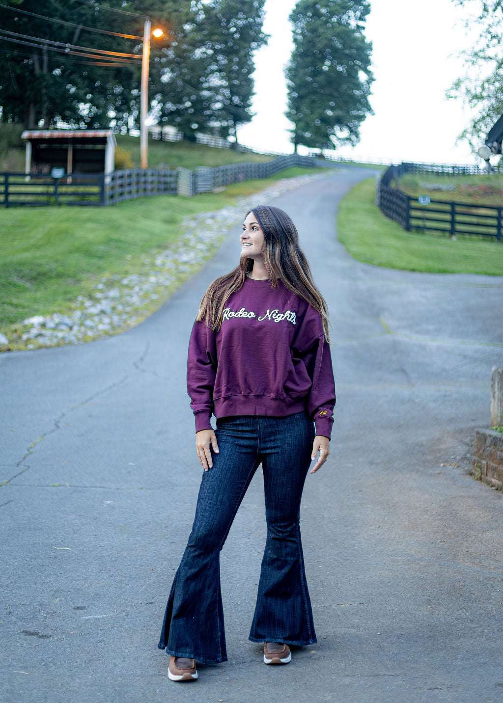 Wrangler® X Lainey Wilson Rodeo Nights Sweatshirt - Burgundy - 112382793 Sweatshirt Sweat Shirt Women&