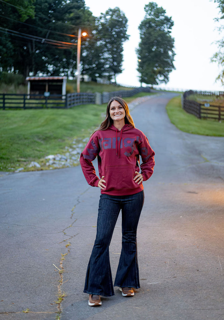 Wrangler Retro® Punchy Logo Hoodie - Burgundy - 112382644