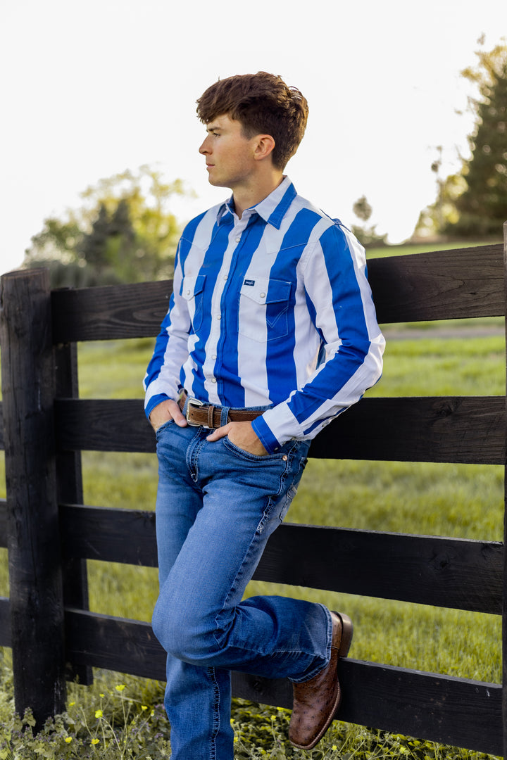 Wrangler® Vintage Inspired Long Sleeve Shirt | 112375917 Shirt Long Sleeve Men's Shirt Snap Shirt Wrangler Wrangler