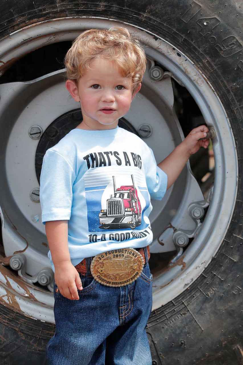 Cinch Toddler Boy's Baby Blue 10-4 Good Buddy T-Shirt T Shirt Cinch