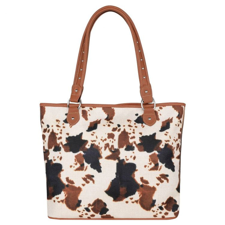 Montana West Cowprint Canvas Tote Bag MW1236-8112BR