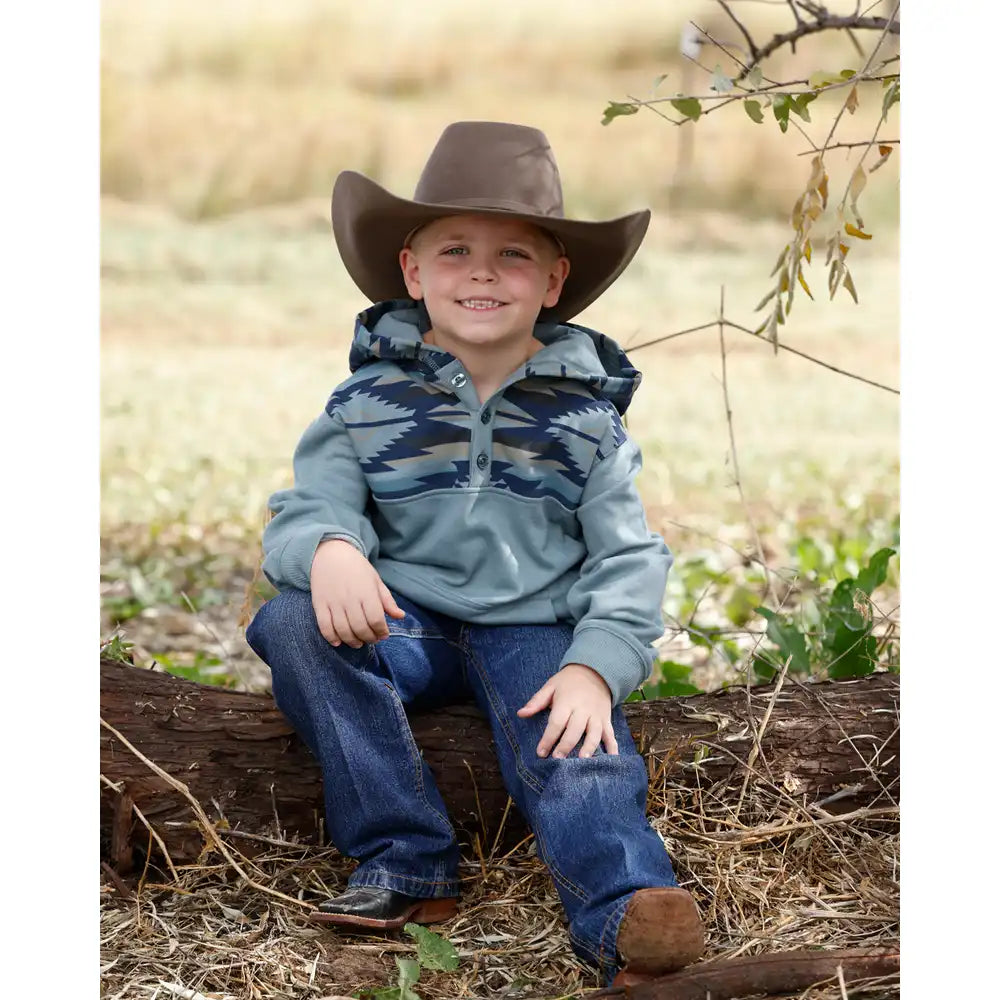 Cinch Boy’s Pullover Hoodie – Blue MWK7511002 Hoodie boys cinch Hoodie Long Sleeve Pullover Cinch