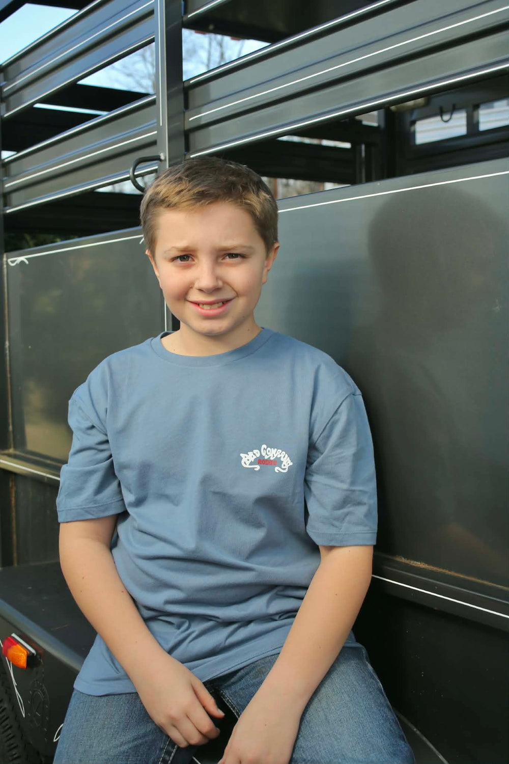 Bad Company T-shirt Denim w/White & Red Logo HT1832DE Shirt hooey Men's Hooey