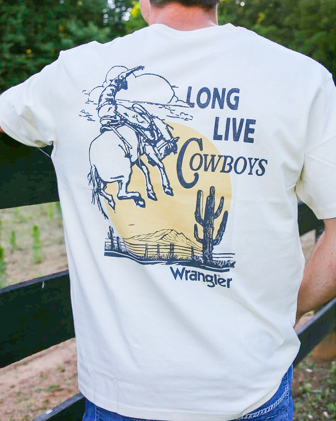 Wrangler® Graphic Short Sleeve T-Shirt - Vintage Fit - Antique White - 112380262 T Shirt Graphic T Shirt Men's Short Sleeve Wrangler Wrangler