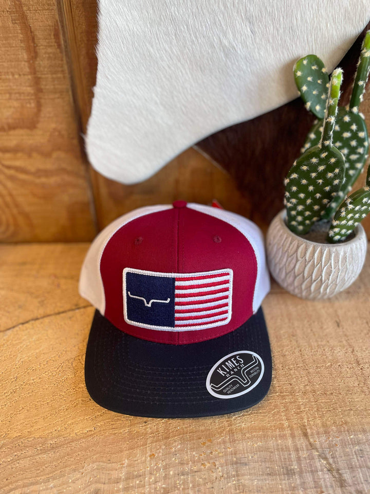 Kimes Ranch® Unisex American Trucker Burgundy Hat caps kimes Kimes