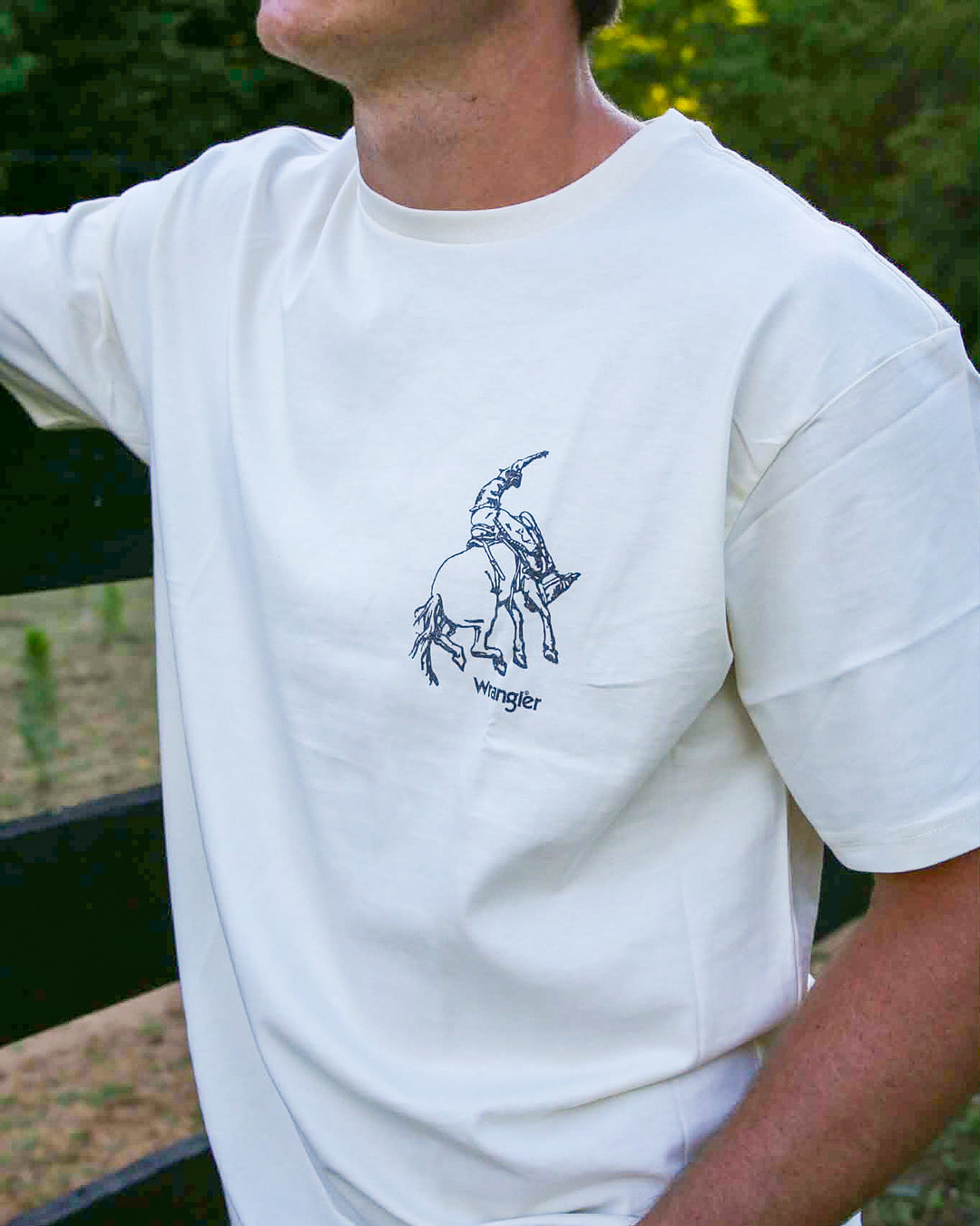 Wrangler® Graphic Short Sleeve T-Shirt - Vintage Fit - Antique White - 112380262 T Shirt Graphic T Shirt Men's Short Sleeve Wrangler Wrangler