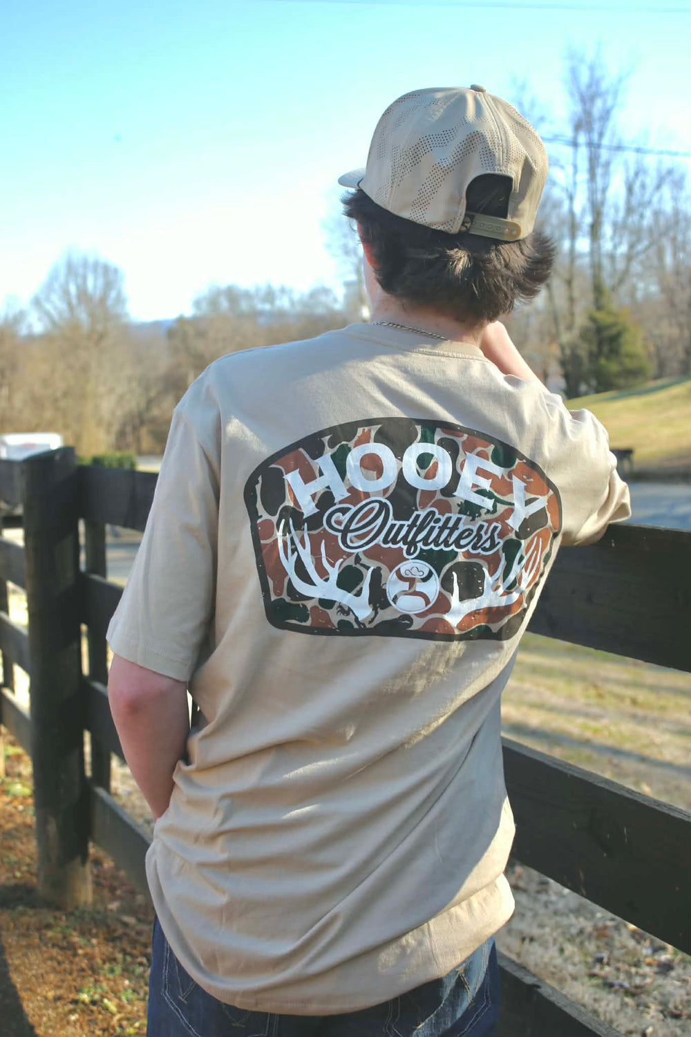 Hooey Outfitters Men's Tan Crew Neck T-Shirt - HT2615TN T-Shirt hooey Hooey