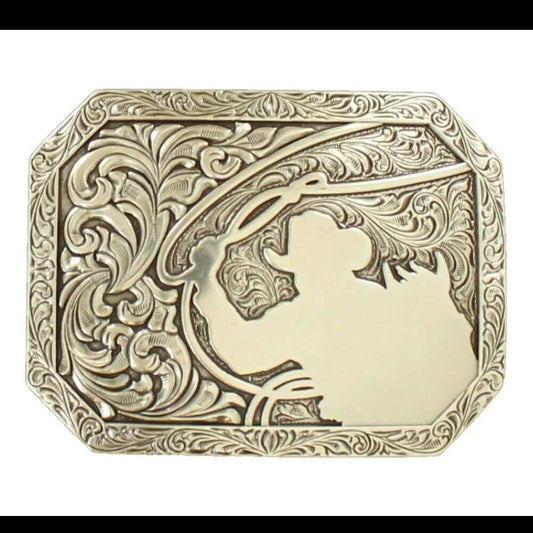 Nocona Men's Roping Cowboy Silver Belt Buckle Belt Buckle M&F