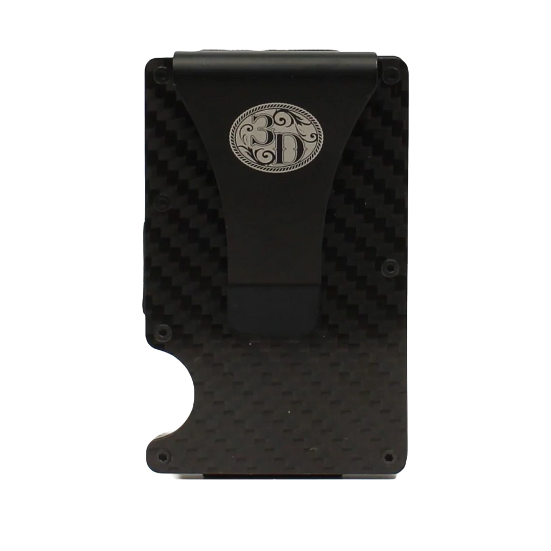 3D Belt® Men's Stainless Steel Logo Black Smart Wallet D250002301
