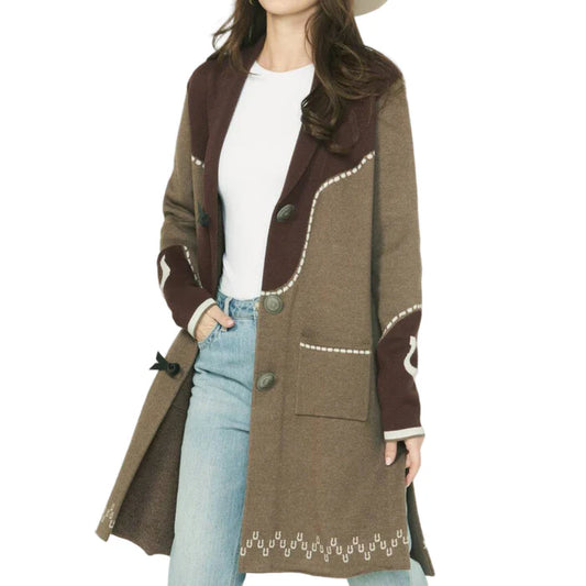 Cruel Denim Women's Sweater Knit Midi Duster CWK7518001 Duster Cinch