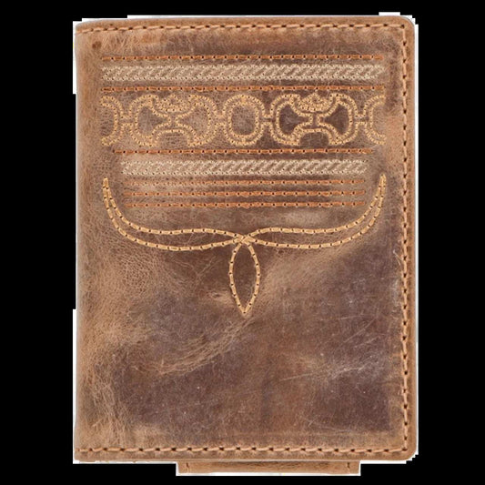 Hooey Men's Dalton Smooth Brown Bifold Money Clip HFW036-BR wallet Hooey
