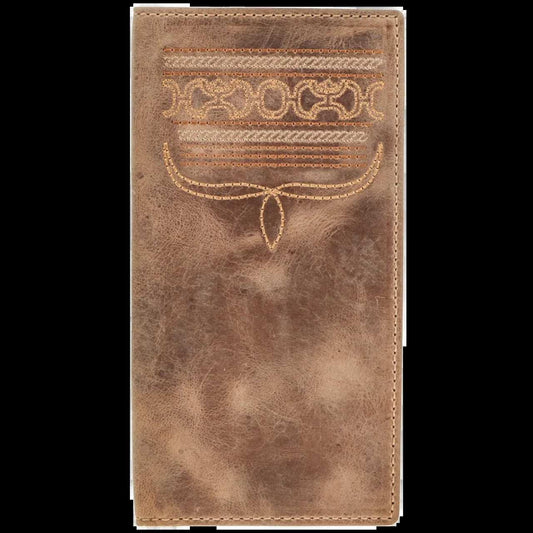 Hooey Men's Dalton Smooth Brown Boot Stitching Rodeo Wallet HW036-BR wallet Hooey