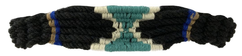 SS-105 Mohair Wool Bronc Halter - black/teal/blue Double C Western Supply