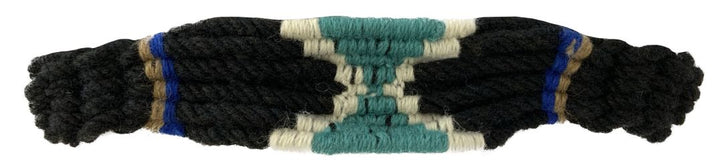 SS-105 Mohair Wool Bronc Halter - black/teal/blue Double C Western Supply