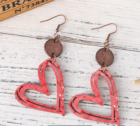 Heart Earrings Double C Western Supply