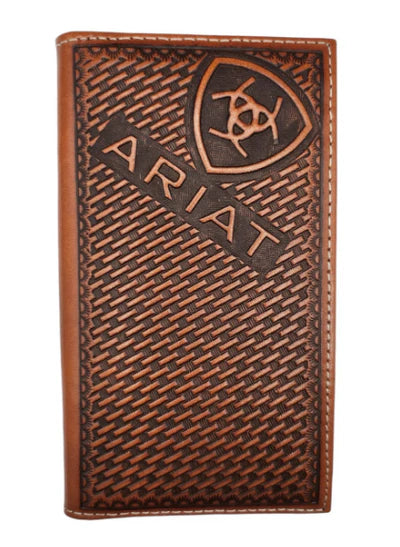 ARIAT Men's Rodeo Sunburst Baketweave Wallet A3556802 wallet ariat Ariat