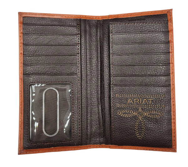 ARIAT Men's Rodeo Sunburst Baketweave Wallet A3556802 wallet ariat Ariat