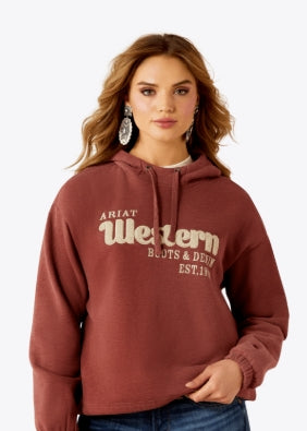 Women's Essential Hoodie Burnt Russet Heather - 10062309 Hoodie ariatwomens Ariat