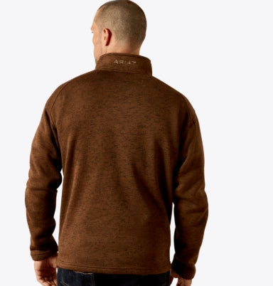 Men's Caldwell Logo 1/4 Zip Sweater Carafe - 10062619 Sweatshirt 20% off ariat ariatmens Men's Ariat