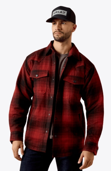 MNS Retro Shirt Jacket BIKING RED BUFFALO PLAID 10079575