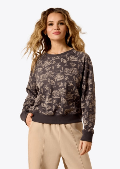WMS Essential Crew Sweatshirt RETRO RODEO CARBON COPY 10079453