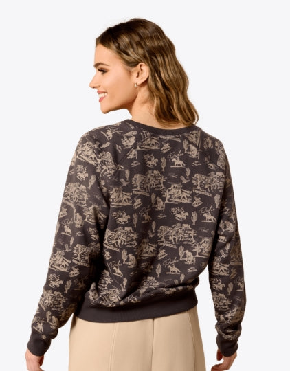 WMS Essential Crew Sweatshirt RETRO RODEO CARBON COPY 10079453