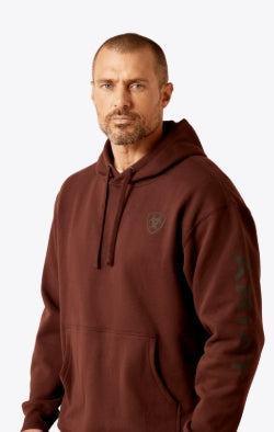MNS Ariat Logo Hoodie DEEP MAHOGANY 10065839 Hoodie Ariat
