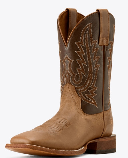 Ariat MNS County Roads Wide Square Toe Cowboy Boot WHEAT TAN 10074250 Boots ariat ariatmens Men's Ariat