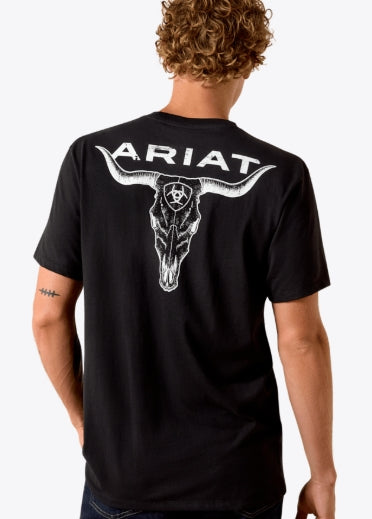 MNS Ariat Stipple Steer Classic Fit T-Shirt BLACK 10058431 T-Shirt Men's Ariat