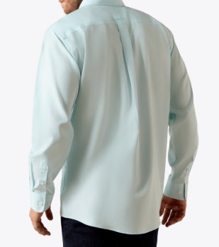 MNS Wrinkle Free Solid Pinpoint Oxford Classic Fit Shirt ANGEL BLUE 10071537 Shirts Ariat