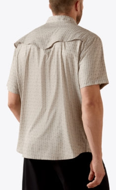 MNS Printed Western VentTEK Classic Fit Snap Shirt ISLAND FOSSIL 10071045 SHIRT Ariat