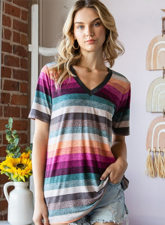 Stripe Top Double C Western Supply