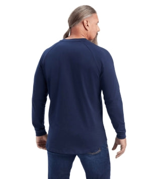 Men's Rebar Cotton Strong T-Shirt Navy - 10041489 Long Sleeve T Shirt ariatmens Ariat