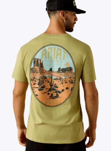 Men's Ariat Horse Without Name Classic Fit T-Shirt in Tent Green