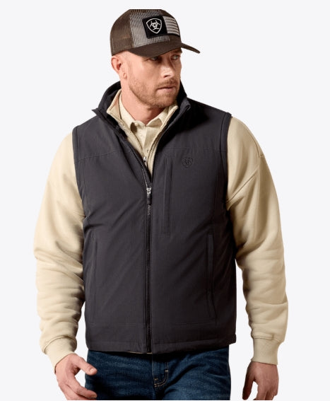 MNS Pioneer Stretchshell Vest CHARCOAL HEATHER 10079637 Vest ariat Men's Vest Ariat