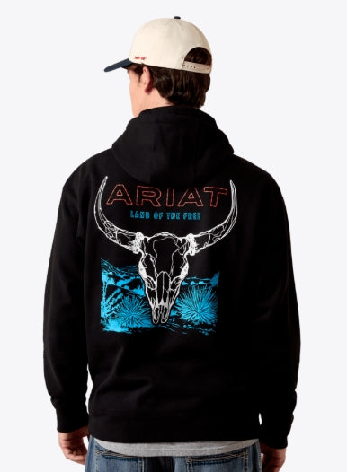 MNS Ariat Bison Bureau Hoodie BLACK 10079496