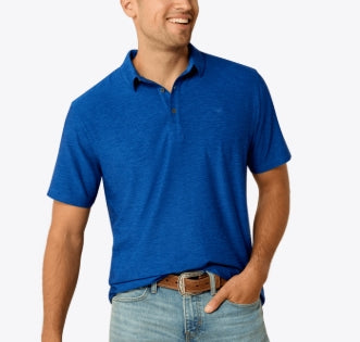 MNS Charger 2.0 Fitted Polo BLUE QUARTZ 10071491 SHIRT ariat ariatmens Men's Ariat