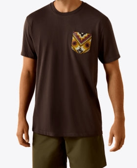 MNS Ariat Southwest Longest Horn Classic Fit T-Shirt VINTAGE BLACK 10071198 Shirt Ariat