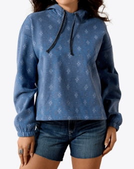 WMS Essential Hoodie BLUE HEATHER 10071163 Hoodie ariat ariatwomens Women's Ariat