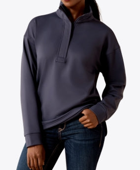 WMS Breeze Logo 1/2 Zip Sweatshirt OMBRE BLUE 10071261 Pullover ariat ariatwomens Women's Ariat
