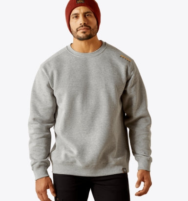 Men's Rebar Lightweight Sweatshirt Heather Grey - 10062732 Sweatshirt ariatmens Ariat