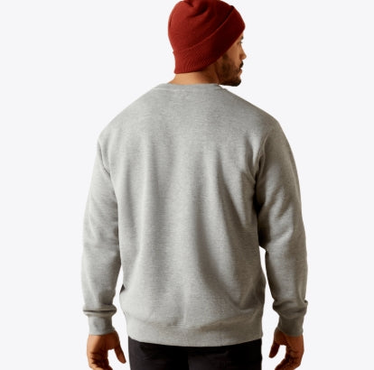 Men's Rebar Lightweight Sweatshirt Heather Grey - 10062732 Sweatshirt ariatmens Ariat