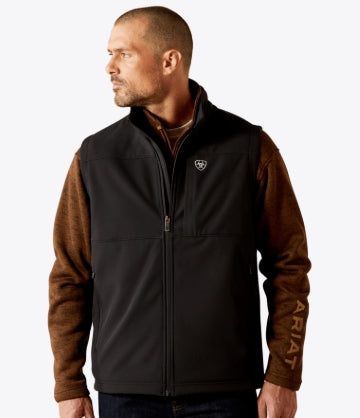 Men's Vernon Softshell Vest Black - 10062600 Chap & Vest ariatmens Ariat