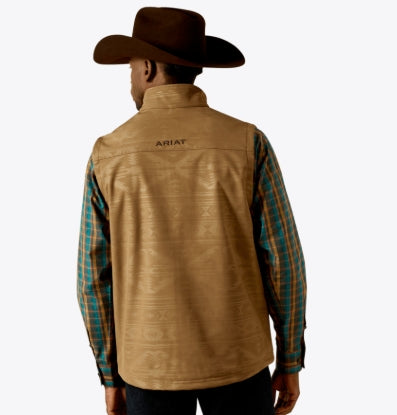Men's Vernon Softshell Vest Khaki Southwest - 10062391 Chap & Vest ariatmens Ariat