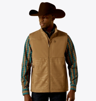 Men's Vernon Softshell Vest Khaki Southwest - 10062391 Chap & Vest ariatmens Ariat