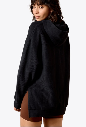 WMS Valencia Hoodie BLACK ACID WASH 10079482