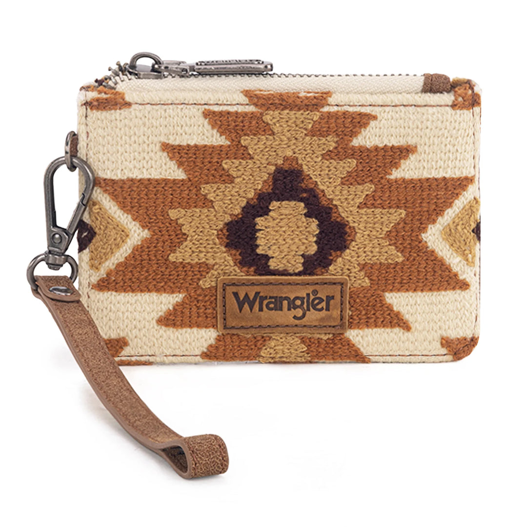Wrangler Aztec Print Card Wallet - WG226-W069 Wallet Brown Wrangler Montana West